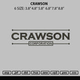 Crawson Embroidery File 6 sizes