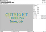 Cutright T Embroidery File 6 sizes