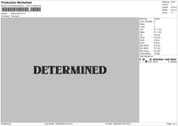 Determined Embroidery File 6 sizes