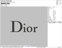 Dior Logo Embroidery