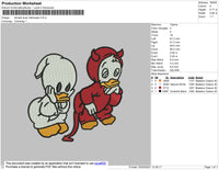 Donald Duck Halloween Embroidery