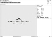 Faith Can Move Mountains Embroidery File 6 size