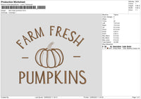 Farm Pumpkins Embroidery File 6 sizes