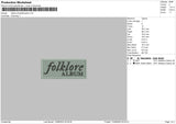 Folklore Text Embroidery File 6 sizes