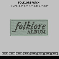 Folklore Text Embroidery File 6 sizes