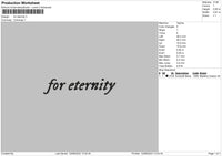 For Enternity Embroidery File 6 sizes