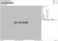 For Enternity Embroidery File 6 sizes