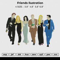 Friends Ilustration Embroidery