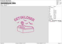 Get In Loser Embroidery File 6 sizes