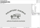 Harvest Farm pumpkins Embroidery