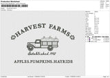 Harvest Farm pumpkins Embroidery