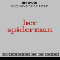 Her Spider Embroidery File 6 sizes