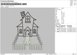 House Ghost Outline Embroidery File 6 sizes