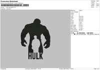 Hulk Silhouette Embroidery