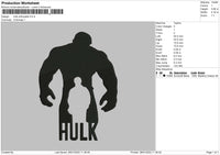 Hulk Silhouette Embroidery