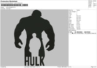 Hulk Silhouette Embroidery