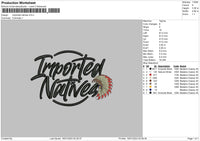 Imported N Embroidery File 6 sizes