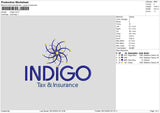 Indigo Embroidery File 6 sizes