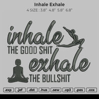 Inhale Exhale Embroidery