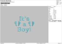 Its A Boy Embroidery File 6 sizes