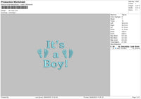 Its A Boy Embroidery File 6 sizes