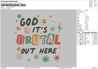 Its Brutal 01 Embroidery File 6 sizes