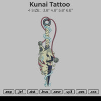 Kunai Tattoo Embroidery