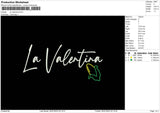 La Valentina Embroidery file 6 sizes