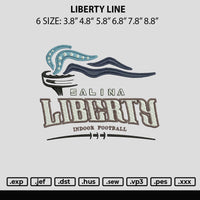 Liberty Line Embroidery File 6 sizes