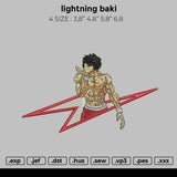 lightning baki Embroidery