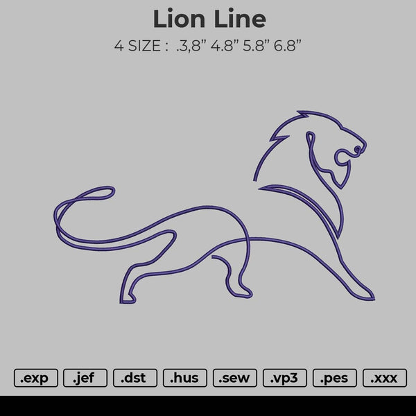 Lion line Embroidery