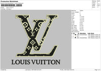 Louisv V5 Embroidery File 6 sizes