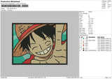 Luffy Wanted Embroidery