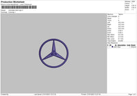 M Benz Embroidery File 6 sizes