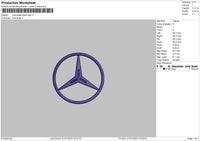 M Benz Embroidery File 6 sizes