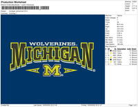 Michigan Wolverines Embroidery