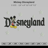 Mickey Disneyland Embroidery