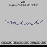 Mini Text Embroidery File 6 sizes