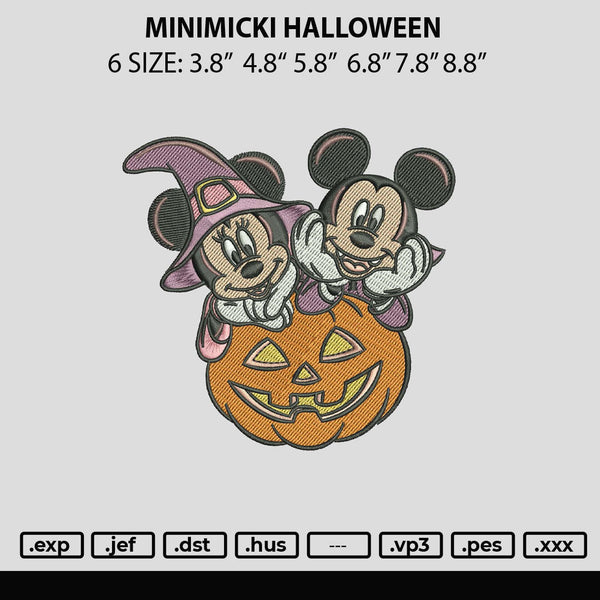 MiniMicki Halloween Embroidery File 6 sizes