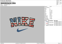 Nike America Embroidery File 6 Sizes