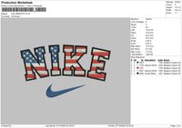 Nike America Embroidery File 6 Sizes