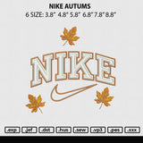 Nike Autums Embroidery File 6 sizes