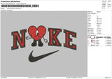 nike bad bunny heart Embroidery