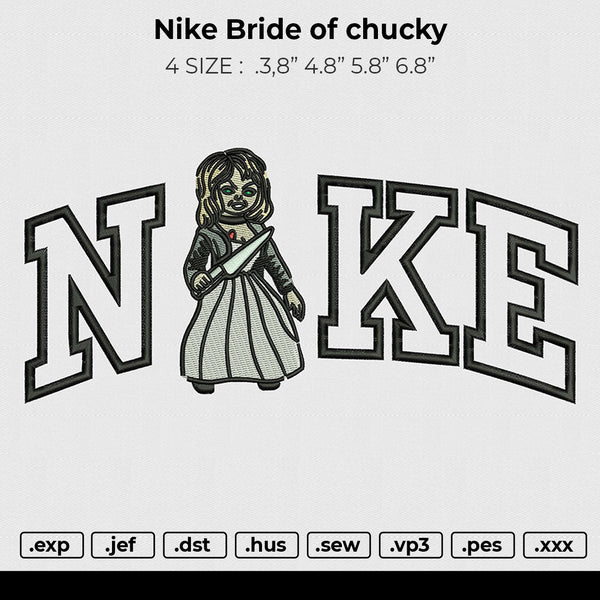 Nike bride of Chucky Embroidery