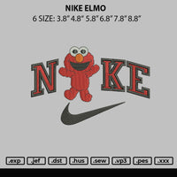 Nike Elmo Embroidery File 6 sizes