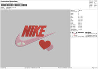 Nike Hearts V2 Embroidery File 6 sizes