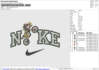 Nike Motocross v2 Embroidery File 6 size