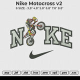 Nike Motocross v2 Embroidery File 6 size