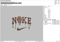 Nike Strawberry Choco Embroidery File 6 sizes