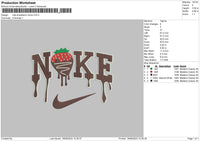 Nike Strawberry Choco Embroidery File 6 sizes